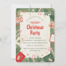 Craft Christmas Party Invitation