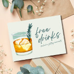 Craft Cocktail Funny Free Drinks Photo Wedding Save The Date<br><div class="desc">Funny wedding save the dates for the couple who can't wait to celebrate with family and friends at their wedding. Cute craft cocktail Free Drinks (and we're getting married!) design save the dates. Add your wedding details and photo to the backside of card.</div>