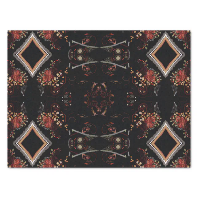 Craft Decoupage Art Deco Collage Floral Pattern 2 Tissue Paper Zazzle