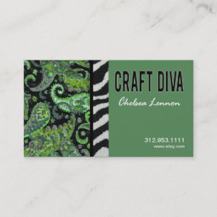 Craft Diva Artist Handicrafts Knitting Quilting Business Card