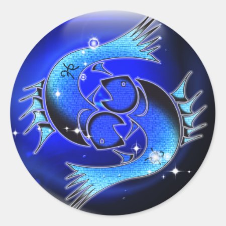 Craft Dungeon Zodiac - Pisces Classic Round Sticker