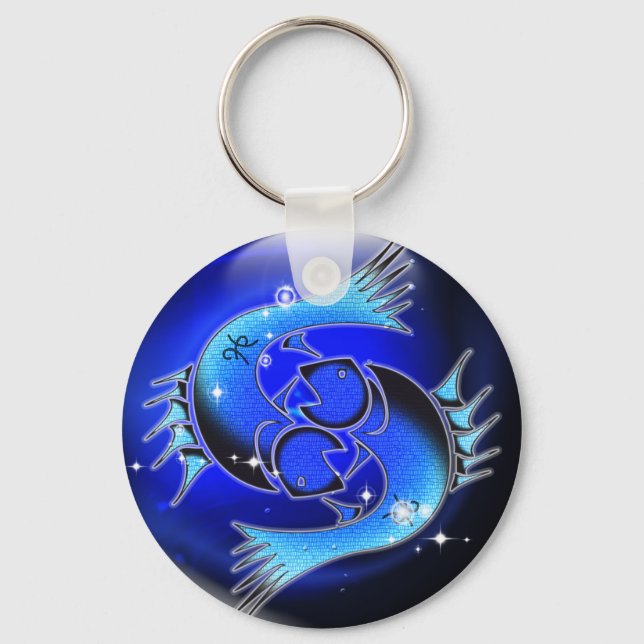 Craft Dungeon Zodiac - Pisces Keychain (Front)