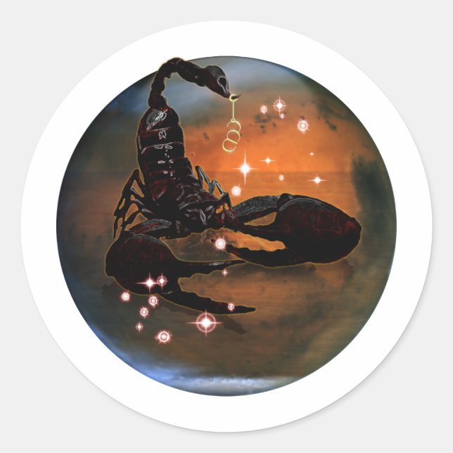 Craft Dungeon Zodiac - Scorpio Classic Round Sticker (Front)