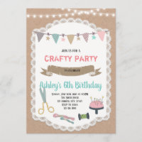 Craft fair party invitation