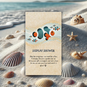 Craft Glitter Clown Fish Nemo Baby Shower Enclosure Card