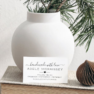 Craft Handmade With Love Social Media Rubber Stamp