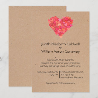 Craft Hearts Wedding Invitation