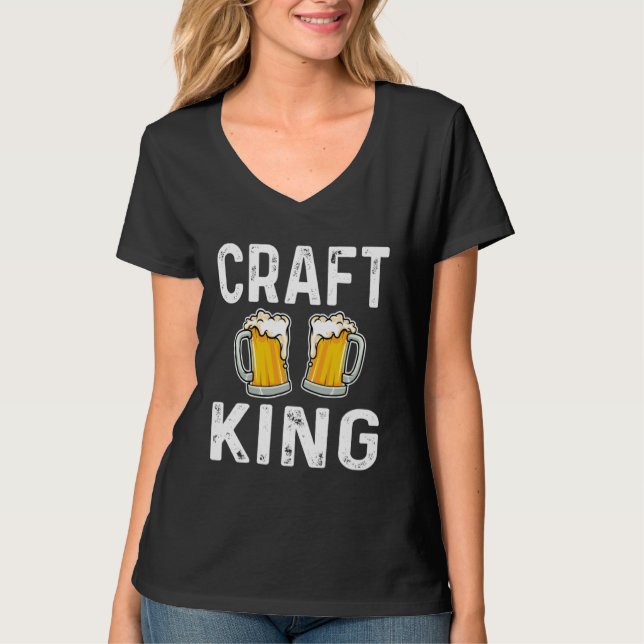 Craft King  Craft Beer  Drinker Home Brewery T-Shirt (Front)