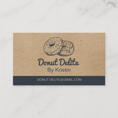Craft Paper Donut Business Card
