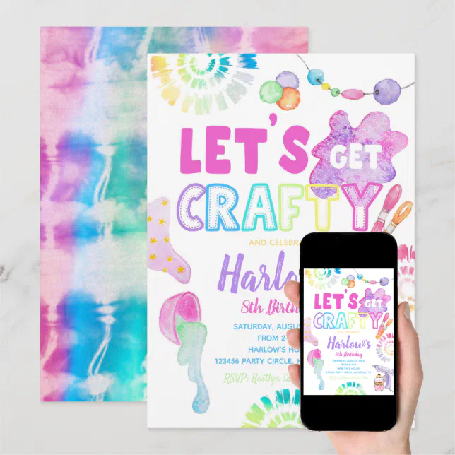 Craft Party Invitation | Craft Birthday Invitation | Zazzle