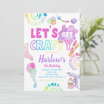 Craft Party Invitation | Craft Birthday Invitation | Zazzle