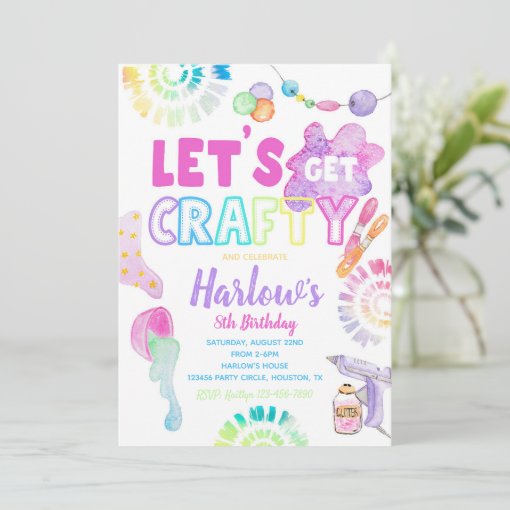 Craft Party Invitation | Craft Birthday Invitation | Zazzle