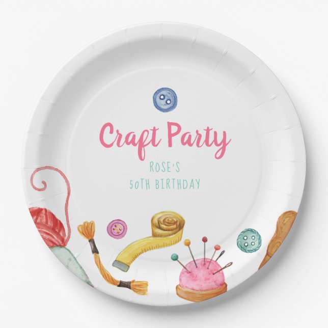 Craft Party Paper Plates (Front)