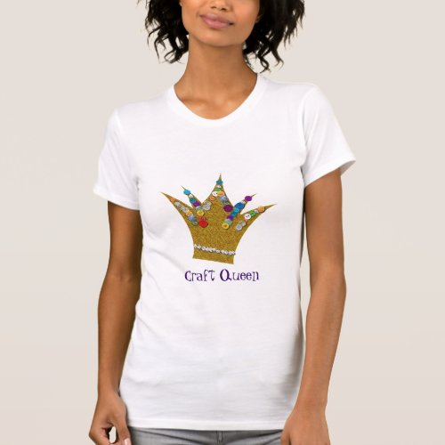 Craft Queen _ Embellished Crown T_Shirt