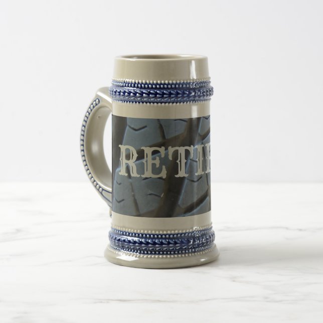 Craft Retirement Ceramic Beer Stein  (Front Left)