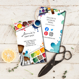 Craft Shop Business Card | Paint & Art Studio