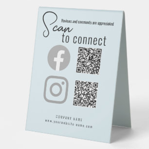 Craft Show Booth Display Ideas QR Code Table Tent