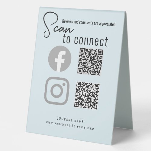 Craft Show Booth Display Ideas QR Code Table Tent Sign