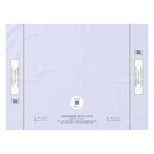 Craft Show Lavender Green 52 x 70 QR Code Tablecloth (Front (Horizontal))