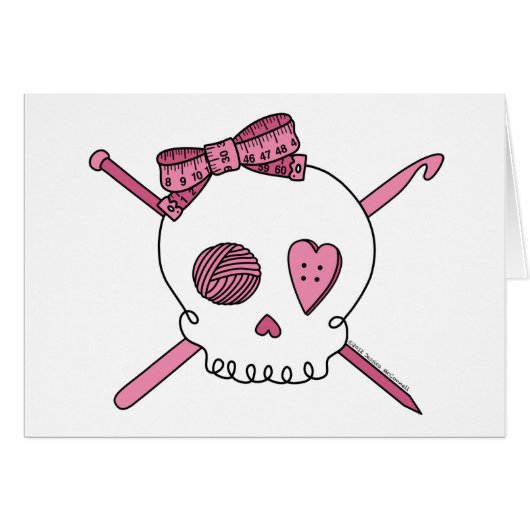 Craft Skull (Pink) Cards (Front Horizontal)