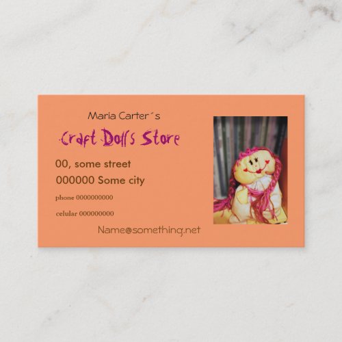 Craft store Business card