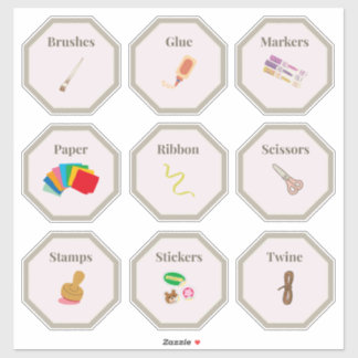 Craft Supplies Room Storage Label Stickers
