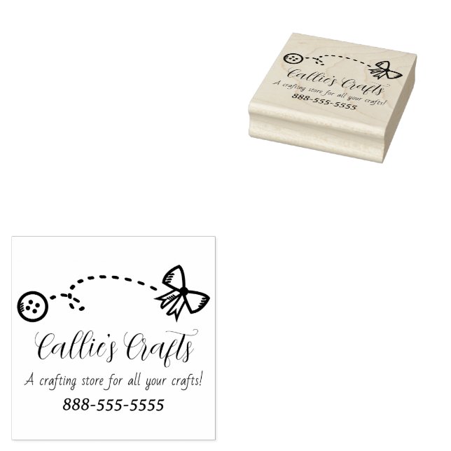 Craft Supplies Store Wood Art Stamp (Stamped)
