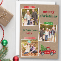 Craft Tape Red Truck Christmas Kraft