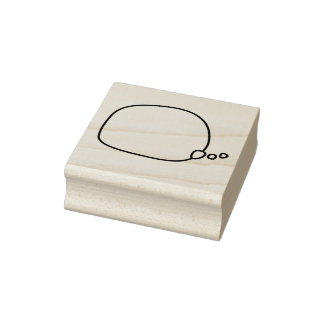Craft thought bubble or balloon - right tailed rubber stamp