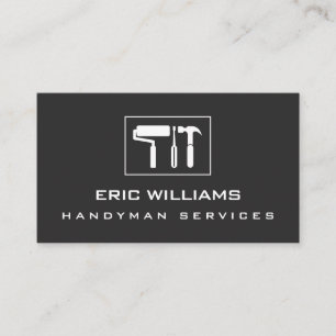 Craft tools dark gray business card