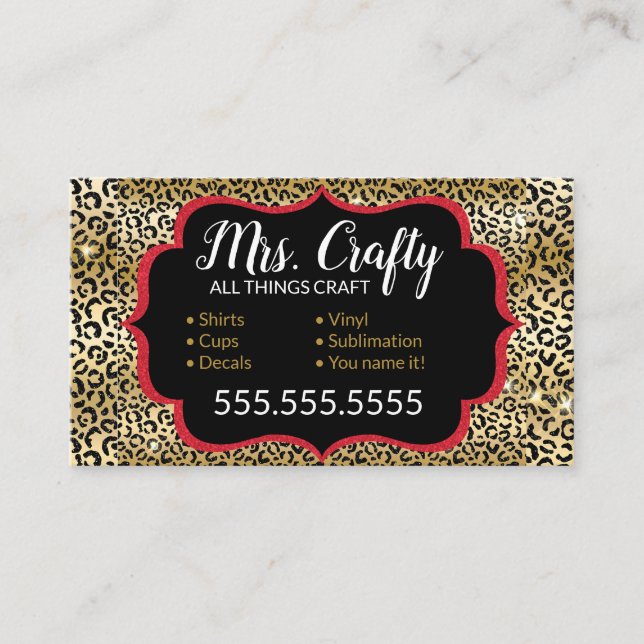 Craft Vinyl Business Card (Front)