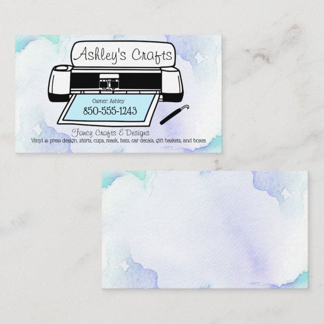 Craft Vinyl Business Card - Silhouette Cricut | Zazzle Craft Vinyl Business Card - Silhouette Cricut | Zazzle
