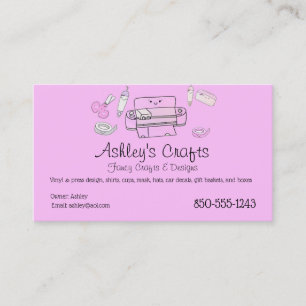 Craft Vinyl Pink for Silhouette or Cricut Business Card