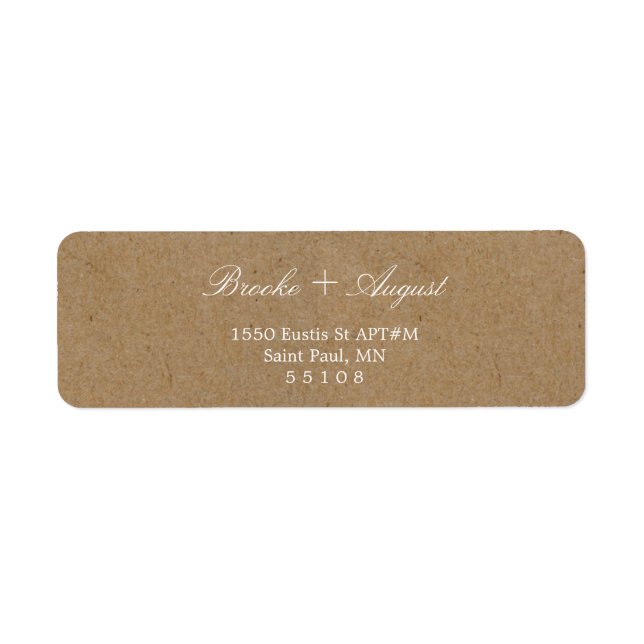 Craft White Font Return Address Labels (Front)