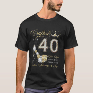 Crafted 40 Years Ago 40th Birthday 40 Years Old Wo T-Shirt