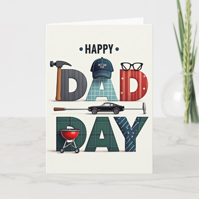 Crafted Fathers Day Letter Card (Front)