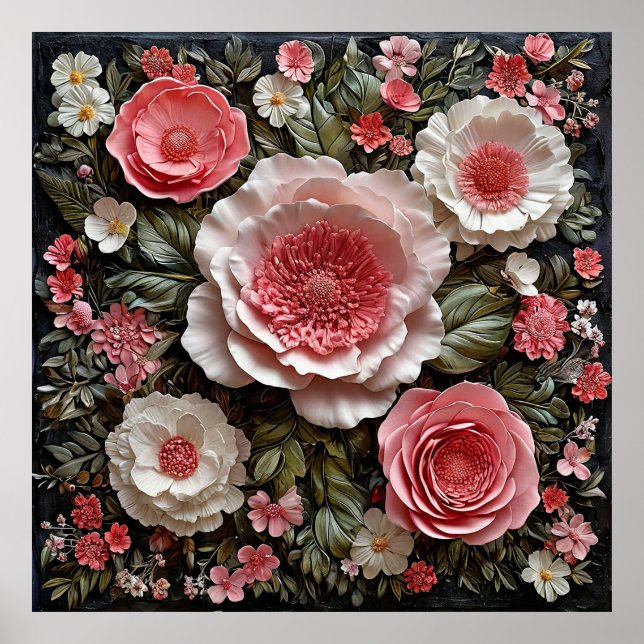 Crafted floral arrangement poster (Front)