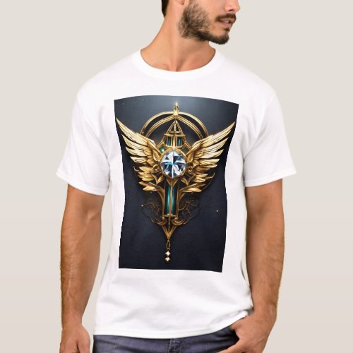 Crafted from ethereal crystal the Eagle Icon embo T_Shirt