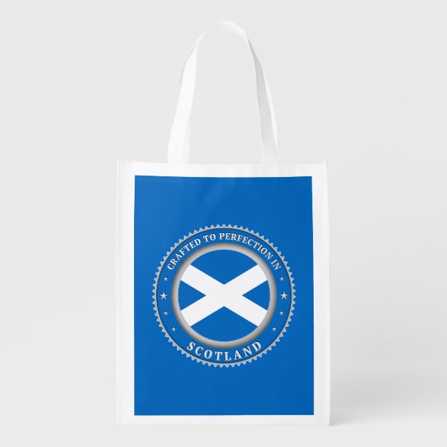 Crafted To Perfection In Scotland Grocery Bag (Front)