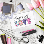 Crafted With Love Black Script Id193 Business Card at Zazzle