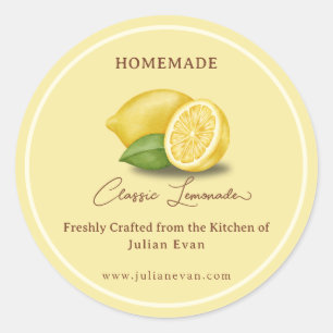 Crafted with Love Homemade Lemonade Classic Round Sticker