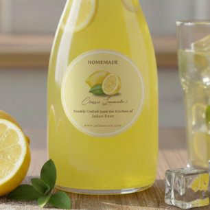 Crafted with Love Homemade Lemonade Classic Round Sticker