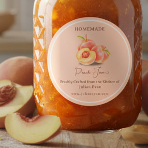 Crafted with Love Homemade Peach Jam Sticker