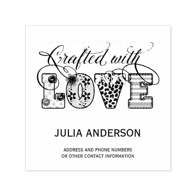 Crafted With Love ID193 Self-inking Stamp (Design)