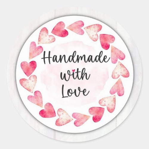 CraftedCare Custom Handmade with Love Stickers
