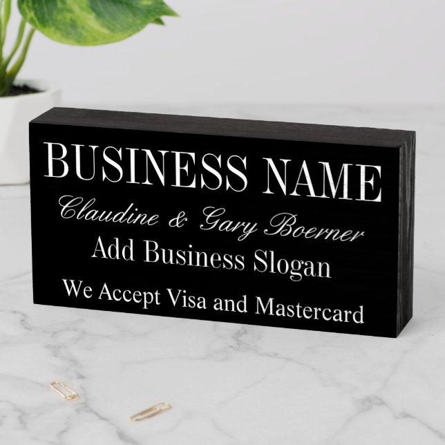 Crafter Business Artist Counter Wood Box Sign (In Situ Horizontal)