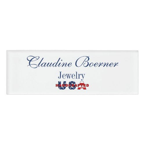 Crafter Business Artist Handcrafted USA Name Tag