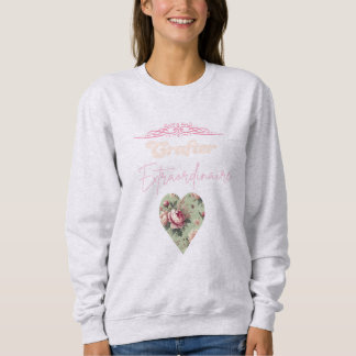Crafter Extraordinaire Blush Heart Typography Sweatshirt
