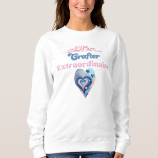 Crafter Extraordinaire Heart Typography Sweatshirt