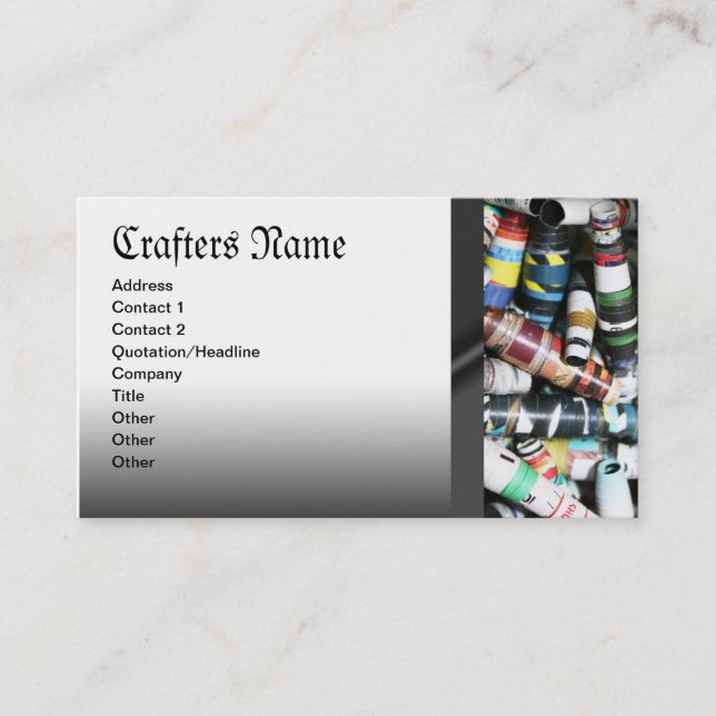 Crafter Jewelry Making Paper Beads Business Cards (Front)